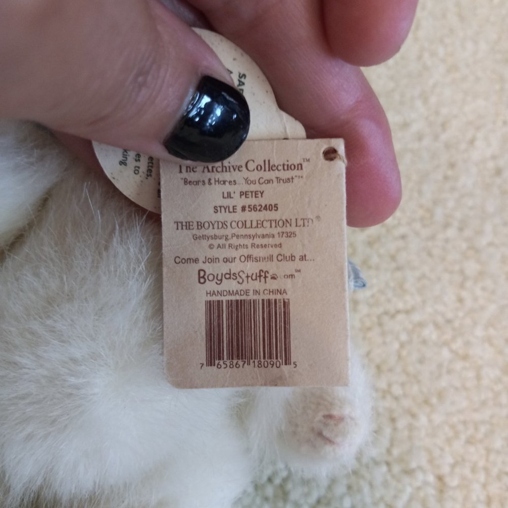 Boyds Collection Stuffed Rabbit NWT - Picture 6 of 6